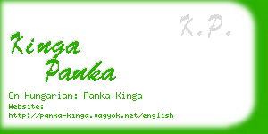 kinga panka business card